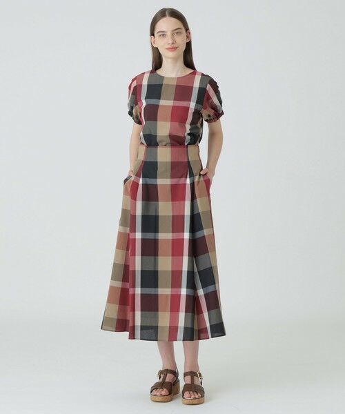 BLUE LABEL / BLACK LABEL CRESTBRIDGE / ブルーレーベル / ブラックレーベル・クレストブリッジ ミニ・ひざ丈スカート | 【一部店舗限定】クレストブリッジチェックロングフレアスカート | 詳細1