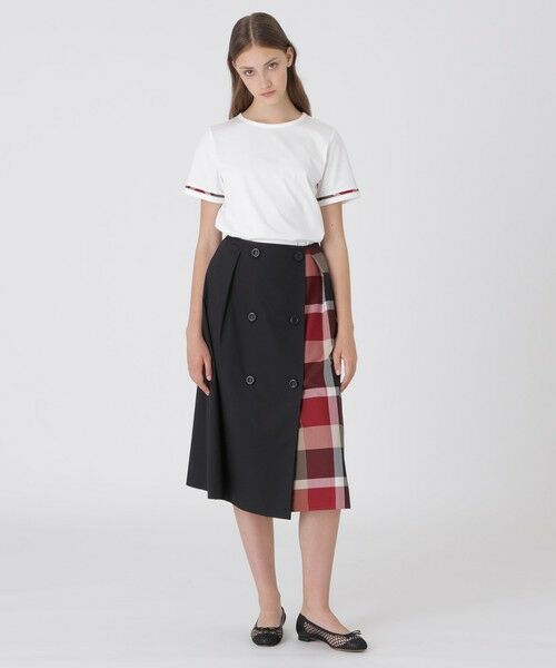 BLUE LABEL / BLACK LABEL CRESTBRIDGE / ブルーレーベル / ブラックレーベル・クレストブリッジ ミニ・ひざ丈スカート | 【一部店舗限定】サイロスパンツイルパーシャルチェックスカート | 詳細1