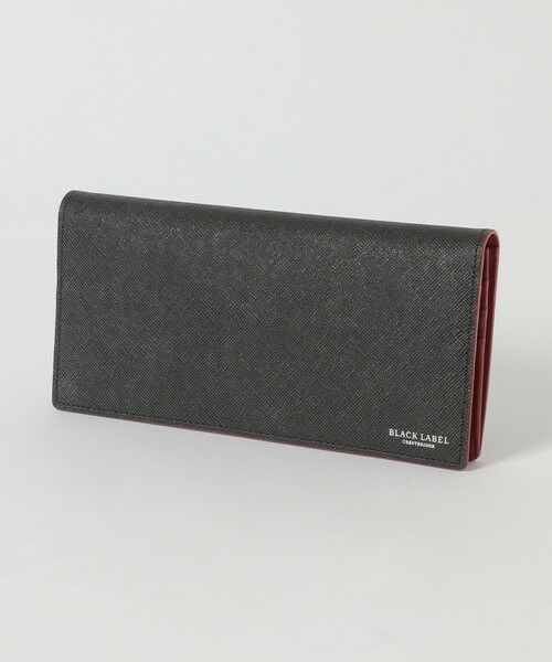 BLUE LABEL / BLACK LABEL CRESTBRIDGE / ブルーレーベル / ブラックレーベル・クレストブリッジ  財布・コインケース・マネークリップ | バイカラークレストブリッジチェックロングウォレット（ブラック）