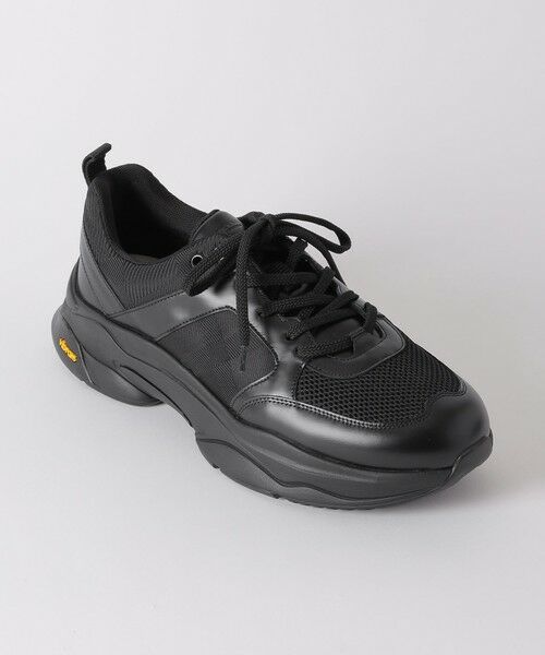 BLUE LABEL / BLACK LABEL CRESTBRIDGE / ブルーレーベル / ブラックレーベル・クレストブリッジ スニーカー | 【BLACK.lab】カルゼシャドークレストブリッジチェックコンビビブラムスニーカー | 詳細3