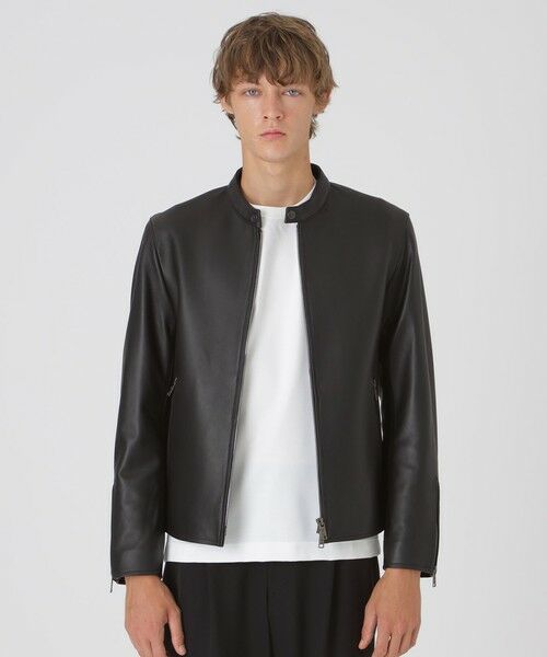 BLUE LABEL / BLACK LABEL CRESTBRIDGE/ブルーレーベル / ブラックレーベル・クレストブリッジ シープレザーライダース ブラック M BLUE LABEL / BLACK LABEL CRESTBRIDGE/ブルーレーベル / ブラックレーベル・クレストブリッジ シープレザーライダース ブラック M