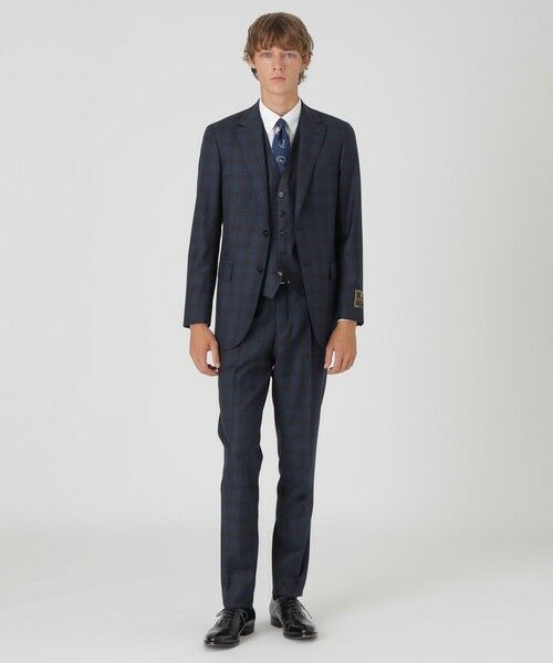 BLUE LABEL / BLACK LABEL CRESTBRIDGE / ブルーレーベル / ブラックレーベル・クレストブリッジ  セットアップ | 【一部店舗限定】TALLIA DI DELFINO マローネチェックスリーピーススーツ | 詳細1