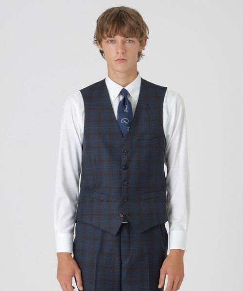 BLUE LABEL / BLACK LABEL CRESTBRIDGE / ブルーレーベル / ブラックレーベル・クレストブリッジ  セットアップ | 【一部店舗限定】TALLIA DI DELFINO マローネチェックスリーピーススーツ | 詳細4