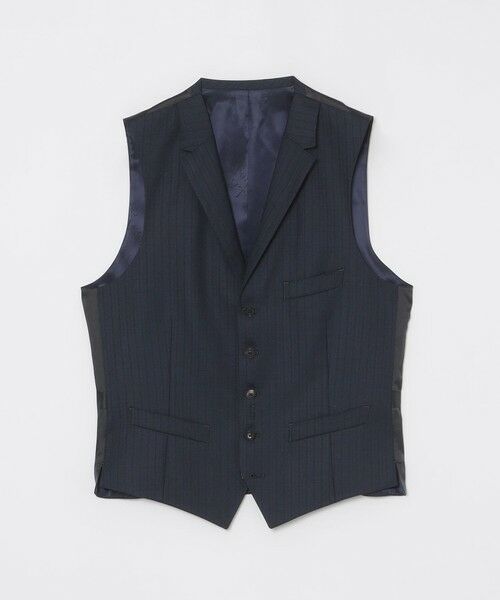 BLUE LABEL / BLACK LABEL CRESTBRIDGE / ブルーレーベル / ブラックレーベル・クレストブリッジ  セットアップ | MIYUKIプルシャンブルーシャドーストライプスリーピーススーツ | 詳細7