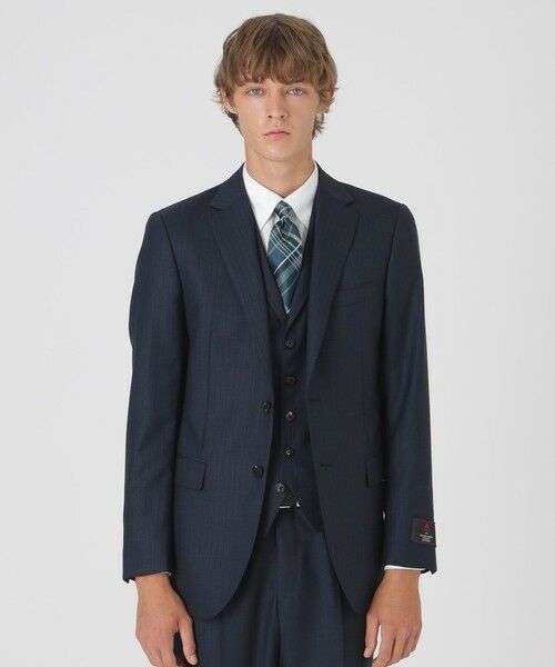 BLUE LABEL / BLACK LABEL CRESTBRIDGE/ブルーレーベル / ブラックレーベル・クレストブリッジ MIYUKIプルシャンブルーシャドーストライプスリーピーススーツ ブルー5 38 BLUE LABEL / BLACK LABEL CRESTBRIDGE/ブルーレーベル / ブラックレーベル・クレストブリッジ MIYUKIプルシャンブルーシャドーストライプスリーピーススーツ ブルー5 38