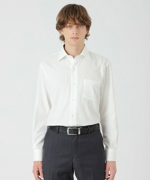 BLUE LABEL / BLACK LABEL CRESTBRIDGE / ブルーレーベル / ブラックレーベル・クレストブリッジ シャツ・ブラウス | ハイストレッチシャドーストライプセミワイドカラーシャツ | 詳細1