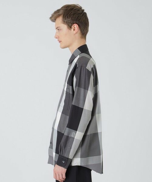 未使用級　ブラックレーベル WEB限定　チェックハーフジップカットソー　M WEB限定】サイドチェックハーフジップカットソー