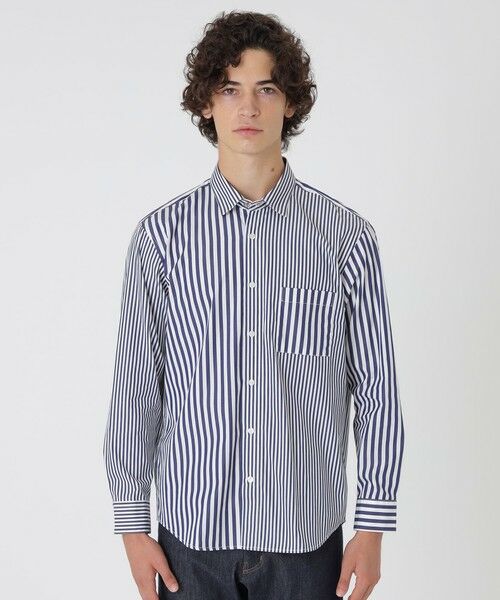BLUE LABEL / BLACK LABEL CRESTBRIDGE/ブルーレーベル / ブラックレーベル・クレストブリッジ ストライプコンビシャツ オフホワイト1 L BLUE LABEL / BLACK LABEL CRESTBRIDGE/ブルーレーベル / ブラックレーベル・クレストブリッジ ストライプコンビシャツ オフホワイト1 L