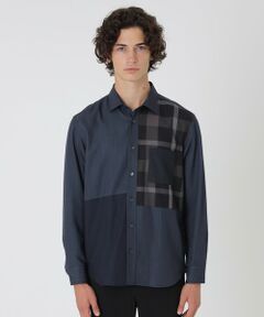 BLUE LABEL / BLACK LABEL CRESTBRIDGE / ブルーレーベル / ブラックレーベル・クレストブリッジ  シャツ・ブラウス | デニムライクパッチワークシャツ