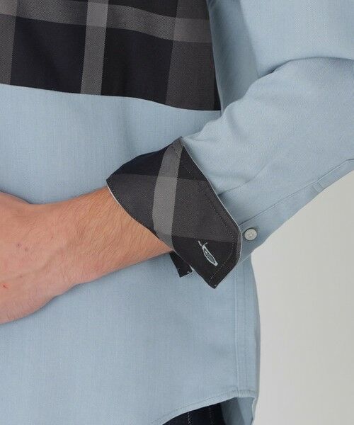 BLUE LABEL / BLACK LABEL CRESTBRIDGE / ブルーレーベル / ブラックレーベル・クレストブリッジ  シャツ・ブラウス | デニムライクパッチワークシャツ | 詳細4