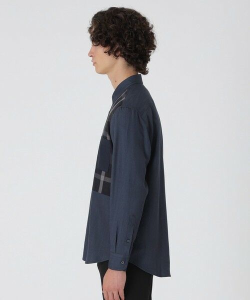 BLUE LABEL / BLACK LABEL CRESTBRIDGE / ブルーレーベル / ブラックレーベル・クレストブリッジ  シャツ・ブラウス | デニムライクパッチワークシャツ | 詳細7
