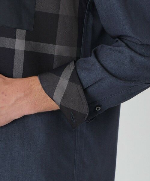 BLUE LABEL / BLACK LABEL CRESTBRIDGE / ブルーレーベル / ブラックレーベル・クレストブリッジ  シャツ・ブラウス | デニムライクパッチワークシャツ | 詳細9