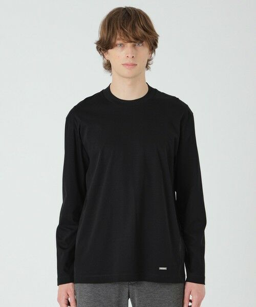 BLUE LABEL / BLACK LABEL CRESTBRIDGE/ブルーレーベル / ブラックレーベル・クレストブリッジ マーセライズドレスロンT ブラック 4L BLUE LABEL / BLACK LABEL CRESTBRIDGE/ブルーレーベル / ブラックレーベル・クレストブリッジ マーセライズドレスロンT ブラック 4L