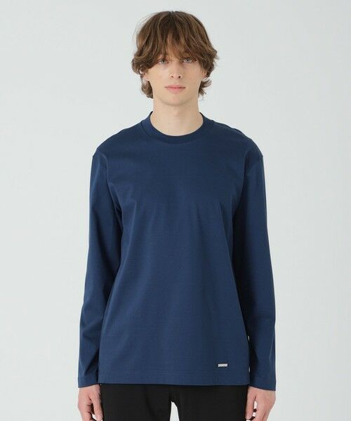 BLUE LABEL / BLACK LABEL CRESTBRIDGE/ブルーレーベル / ブラックレーベル・クレストブリッジ マーセライズドレスロンT ブルー5 M BLUE LABEL / BLACK LABEL CRESTBRIDGE/ブルーレーベル / ブラックレーベル・クレストブリッジ マーセライズドレスロンT ブルー5 M