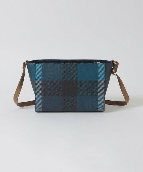 極美品　ブラックレーベルクレストブリッジ　ショルダーバッグ　チェック　ネイビー クレストブリッジチェックPVCミニショルダー （ショルダーバッグ