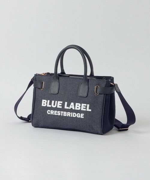 BLUE LABEL / BLACK LABEL CRESTBRIDGE/ブルーレーベル / ブラックレーベル・クレストブリッジ ロゴプリントハトメミドルトート ネイビー2 F BLUE LABEL / BLACK LABEL CRESTBRIDGE/ブルーレーベル / ブラックレーベル・クレストブリッジ ロゴプリントハトメミドルトート ネイビー2 F