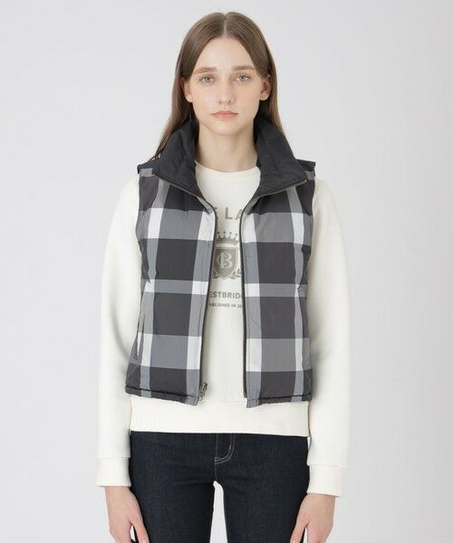BLUE LABEL / BLACK LABEL CRESTBRIDGE / ブルーレーベル / ブラックレーベル・クレストブリッジ  その他アウター | 【10th ANNIVERSARY】【はっ水】ストレッチタフタリバーシブルダウンベスト | 詳細7