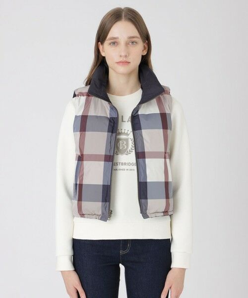 BLUE LABEL / BLACK LABEL CRESTBRIDGE / ブルーレーベル / ブラックレーベル・クレストブリッジ  その他アウター | 【10th ANNIVERSARY】【はっ水】ストレッチタフタリバーシブルダウンベスト | 詳細17