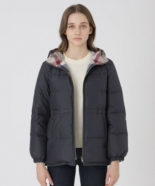 BLUE LABEL / BLACK LABEL CRESTBRIDGE / ブルーレーベル / ブラックレーベル・クレストブリッジ その他アウター | 【10th ANNIVERSARY】【はっ水】ストレッチタフタリバーシブルダウンコート(ネイビー2)