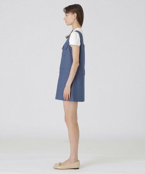BLUE LABEL / BLACK LABEL CRESTBRIDGE / ブルーレーベル / ブラックレーベル・クレストブリッジ  ドレス | 【取扱店舗限定】スラブシャンブレーデニムジャンパースカート | 詳細1