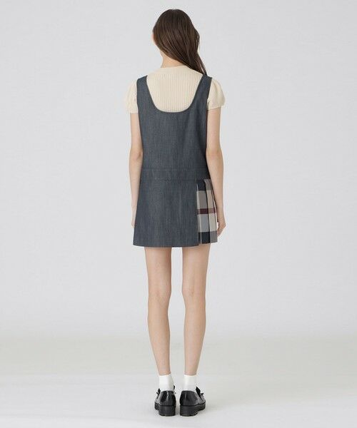 BLUE LABEL / BLACK LABEL CRESTBRIDGE / ブルーレーベル / ブラックレーベル・クレストブリッジ  ドレス | 【取扱店舗限定】スラブシャンブレーデニムジャンパースカート | 詳細8