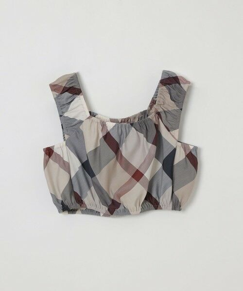 BLUE LABEL / BLACK LABEL CRESTBRIDGE / ブルーレーベル / ブラックレーベル・クレストブリッジ  シャツ・ブラウス | 【取扱店舗限定】クレストブリッジチェックギャザータンクブラウス（ベージュ3）