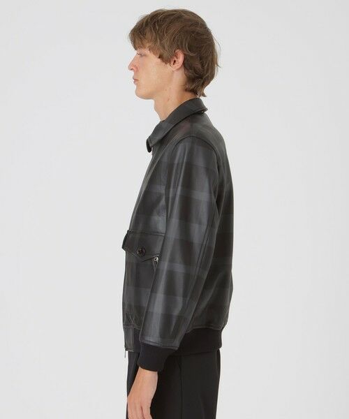BLUE LABEL / BLACK LABEL CRESTBRIDGE / ブルーレーベル / ブラックレーベル・クレストブリッジ その他アウター | クレストブリッジチェックレザーフライトジャケット | 詳細3