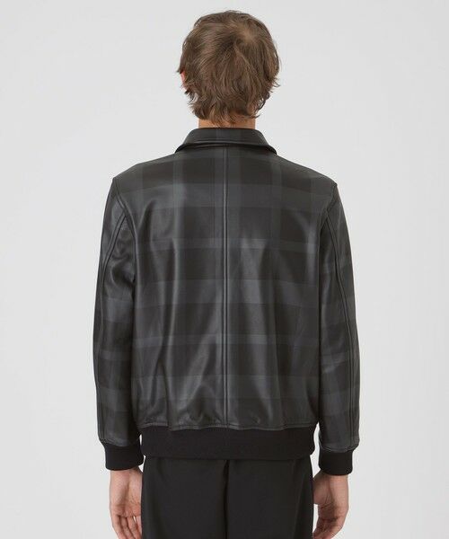 BLUE LABEL / BLACK LABEL CRESTBRIDGE / ブルーレーベル / ブラックレーベル・クレストブリッジ その他アウター | クレストブリッジチェックレザーフライトジャケット | 詳細4