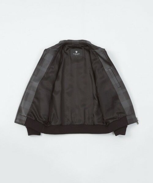 BLUE LABEL / BLACK LABEL CRESTBRIDGE / ブルーレーベル / ブラックレーベル・クレストブリッジ その他アウター | クレストブリッジチェックレザーフライトジャケット | 詳細5