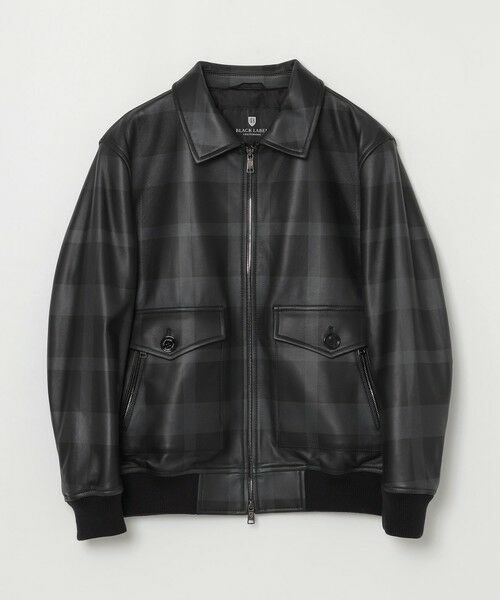 BLUE LABEL / BLACK LABEL CRESTBRIDGE / ブルーレーベル / ブラックレーベル・クレストブリッジ その他アウター | クレストブリッジチェックレザーフライトジャケット | 詳細6