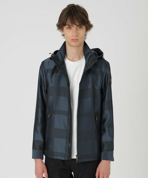 BLUE LABEL / BLACK LABEL CRESTBRIDGE/ブルーレーベル / ブラックレーベル・クレストブリッジ シャドーチェックカルゼパーカー ブルー4 M BLUE LABEL / BLACK LABEL CRESTBRIDGE/ブルーレーベル / ブラックレーベル・クレストブリッジ シャドーチェックカルゼパーカー ブルー4 M