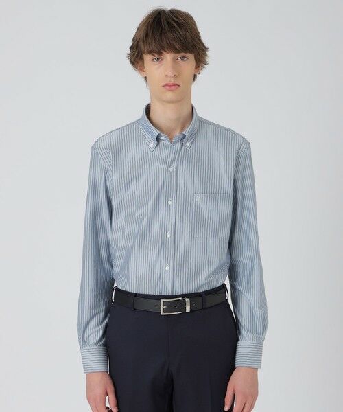 BLUE LABEL / BLACK LABEL CRESTBRIDGE / ブルーレーベル / ブラックレーベル・クレストブリッジ シャツ・ブラウス | カネマサマイクロストライプジャージーボタンダウンシャツ | 詳細1