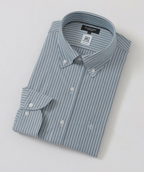 BLUE LABEL / BLACK LABEL CRESTBRIDGE/ブルーレーベル / ブラックレーベル・クレストブリッジ カネマサマイクロストライプジャージーボタンダウンシャツ ブルー2 LL