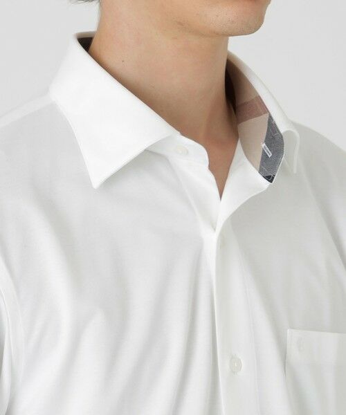 BLUE LABEL / BLACK LABEL CRESTBRIDGE / ブルーレーベル / ブラックレーベル・クレストブリッジ  シャツ・ブラウス | カネマサソリッドジャージーセミワイドカラーシャツ | 詳細4