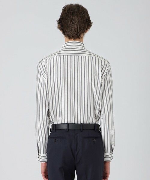 BLUE LABEL / BLACK LABEL CRESTBRIDGE / ブルーレーベル / ブラックレーベル・クレストブリッジ シャツ・ブラウス | カネマサオルタネ−トストライプジャージーセミワイドカラーシャツ | 詳細3