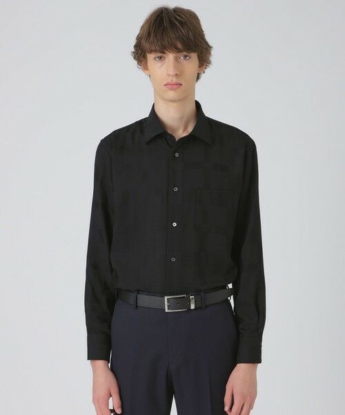 BLUE LABEL / BLACK LABEL CRESTBRIDGE / ブルーレーベル / ブラックレーベル・クレストブリッジ  シャツ・ブラウス | ウォッシャブルウールシャドークレストブリッジチェックセミワイドカラーシャツ | 詳細1