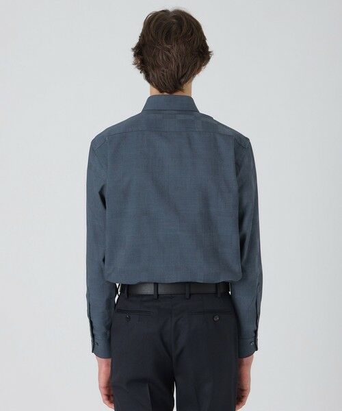BLUE LABEL / BLACK LABEL CRESTBRIDGE / ブルーレーベル / ブラックレーベル・クレストブリッジ  シャツ・ブラウス | ウォッシャブルウールシャドークレストブリッジチェックセミワイドカラーシャツ | 詳細7