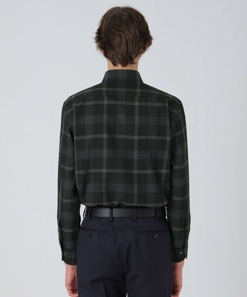 BLUE LABEL / BLACK LABEL CRESTBRIDGE / ブルーレーベル / ブラックレーベル・クレストブリッジ  シャツ・ブラウス | ウォッシャブルウールクレストブリッジチェックセミワイドカラーシャツ | 詳細3