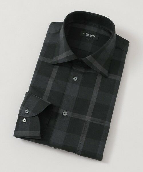 BLUE LABEL / BLACK LABEL CRESTBRIDGE/ブルーレーベル / ブラックレーベル・クレストブリッジ ウォッシャブルウールクレストブリッジチェックセミワイドカラーシャツ ブラック M BLUE LABEL / BLACK LABEL CRESTBRIDGE/ブルーレーベル / ブラックレーベル・クレストブリッジ ウォッシャブルウールクレストブリッジチェックセミワイドカラーシャツ ブラック M