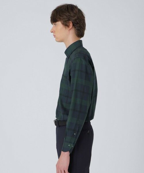BLUE LABEL / BLACK LABEL CRESTBRIDGE / ブルーレーベル / ブラックレーベル・クレストブリッジ  シャツ・ブラウス | ウォッシャブルウールクレストブリッジチェックセミワイドカラーシャツ | 詳細6