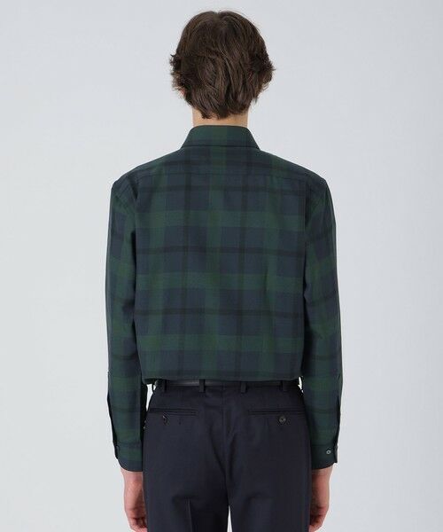 BLUE LABEL / BLACK LABEL CRESTBRIDGE / ブルーレーベル / ブラックレーベル・クレストブリッジ  シャツ・ブラウス | ウォッシャブルウールクレストブリッジチェックセミワイドカラーシャツ | 詳細7
