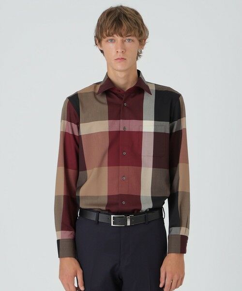 BLUE LABEL / BLACK LABEL CRESTBRIDGE / ブルーレーベル / ブラックレーベル・クレストブリッジ シャツ・ブラウス | 【10th ANNIVERSARY】プレミアムウォッシャブルウールクレストブリッジチェックセミワイドカラーシャツ | 詳細1