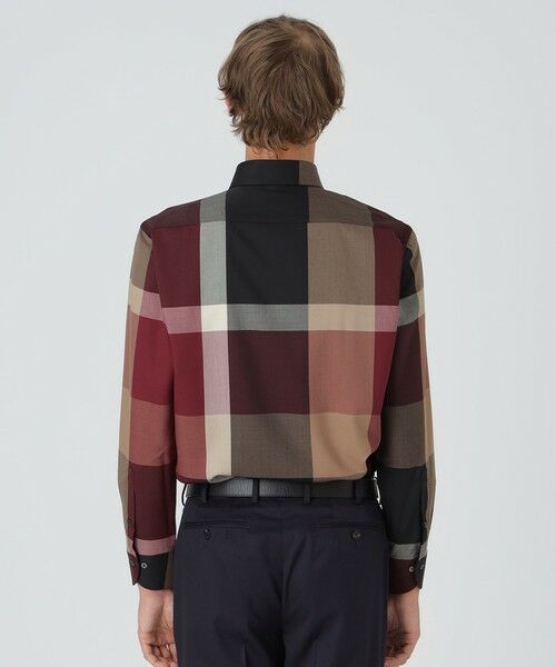 BLUE LABEL / BLACK LABEL CRESTBRIDGE / ブルーレーベル / ブラックレーベル・クレストブリッジ シャツ・ブラウス | 【10th ANNIVERSARY】プレミアムウォッシャブルウールクレストブリッジチェックセミワイドカラーシャツ | 詳細3