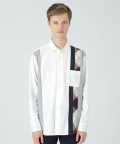 BLUE LABEL / BLACK LABEL CRESTBRIDGE / ブルーレーベル / ブラックレーベル・クレストブリッジ  シャツ・ブラウス | 【一部店舗限定】デニムライクパッチワークシャツ