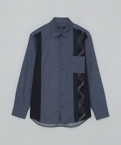 BLUE LABEL / BLACK LABEL CRESTBRIDGE / ブルーレーベル / ブラックレーベル・クレストブリッジ  シャツ・ブラウス | 【一部店舗限定】デニムライクパッチワークシャツ | 詳細10