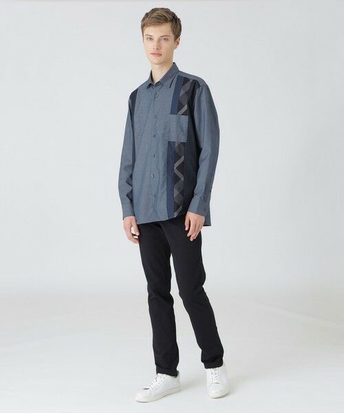BLUE LABEL / BLACK LABEL CRESTBRIDGE / ブルーレーベル / ブラックレーベル・クレストブリッジ  シャツ・ブラウス | 【一部店舗限定】デニムライクパッチワークシャツ | 詳細6