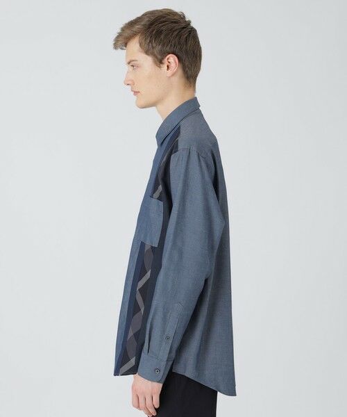 BLUE LABEL / BLACK LABEL CRESTBRIDGE / ブルーレーベル / ブラックレーベル・クレストブリッジ  シャツ・ブラウス | 【一部店舗限定】デニムライクパッチワークシャツ | 詳細7
