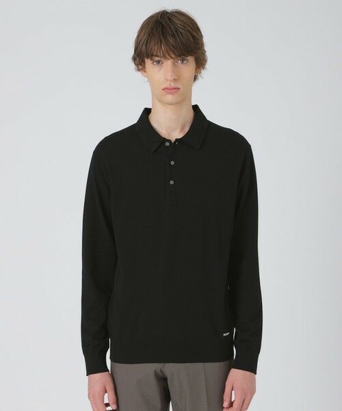 BLUE LABEL / BLACK LABEL CRESTBRIDGE/ブルーレーベル / ブラックレーベル・クレストブリッジ ヴィスコンフィーニットポロシャツ ブラック LL BLUE LABEL / BLACK LABEL CRESTBRIDGE/ブルーレーベル / ブラックレーベル・クレストブリッジ ヴィスコンフィーニットポロシャツ ブラック LL