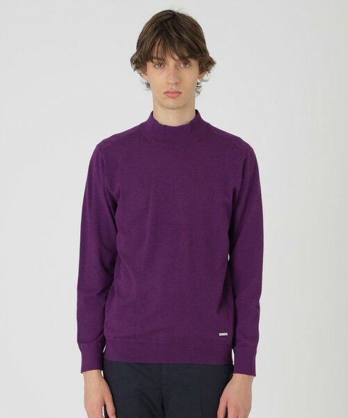 BLUE LABEL / BLACK LABEL CRESTBRIDGE/ブルーレーベル / ブラックレーベル・クレストブリッジ ヴィスコンフィーハイネックニット パープル5 M BLUE LABEL / BLACK LABEL CRESTBRIDGE/ブルーレーベル / ブラックレーベル・クレストブリッジ ヴィスコンフィーハイネックニット パープル5 M