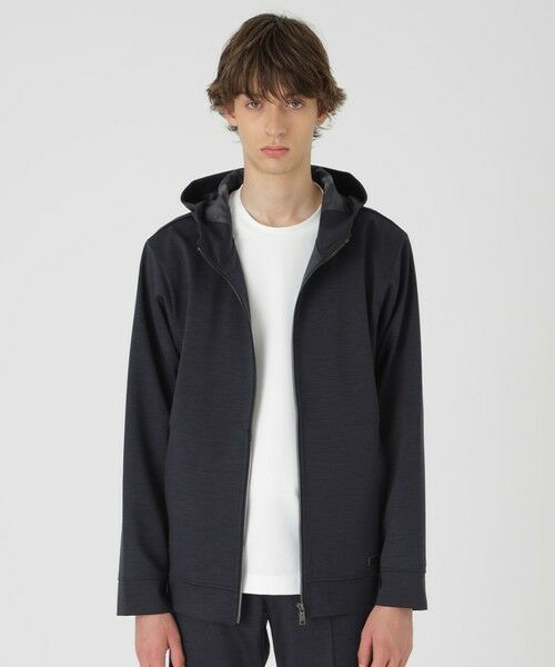 BLUE LABEL / BLACK LABEL CRESTBRIDGE / ブルーレーベル / ブラックレーベル・クレストブリッジ カットソー | ボンディングウールジャージーパーカー(ネイビー1)